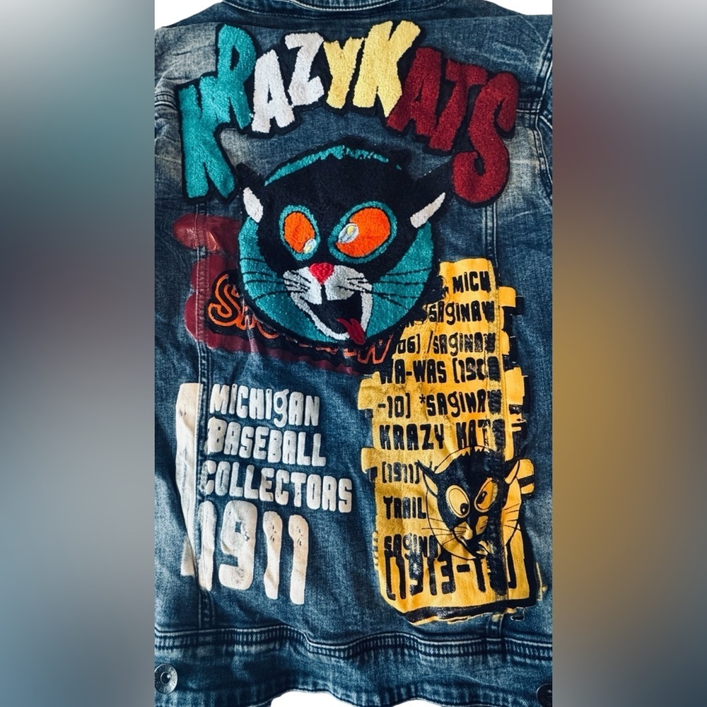81GHTH DSTRKT Denim Jacket M
a Krazy Kats / Michigan Baseball Collectors 1911 - Picture 9 of 14